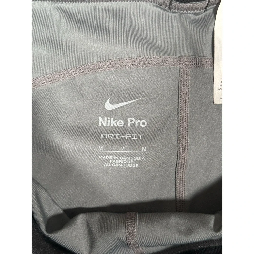 Nike Pro Dri-Fit Compression Shorts Womens Medium Gray‎ Yoga Gym 3